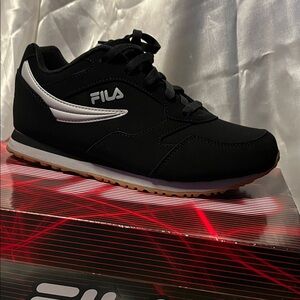 Fila Black and White Athletic Shoes